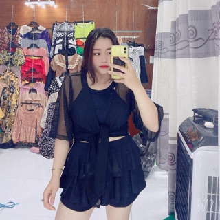 Set bơi bikini váy tầng #bigsize 60 - 80 kí