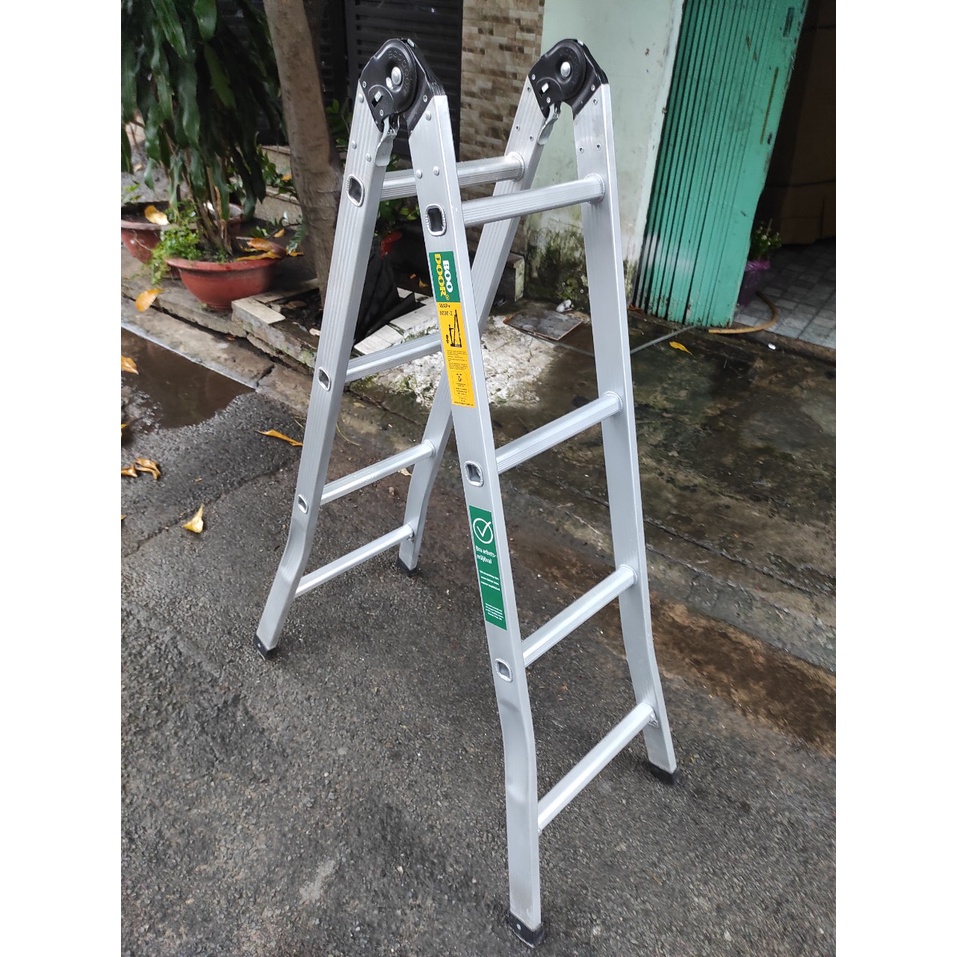Thang nhôm chữ A boodoor 1.5m thẳng 3m