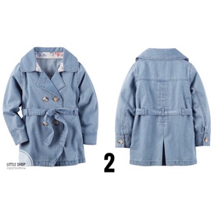 Áo khoác denim bé gái Carter