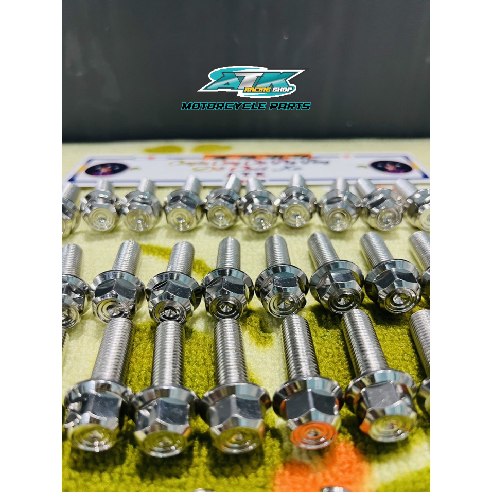 Ốc inox salaya đầu trụ mẫu Thái v2 5ly 6ly 8ly 10ly thông dụng cho nhiều dòng xe máy inox 304 sáng bóng