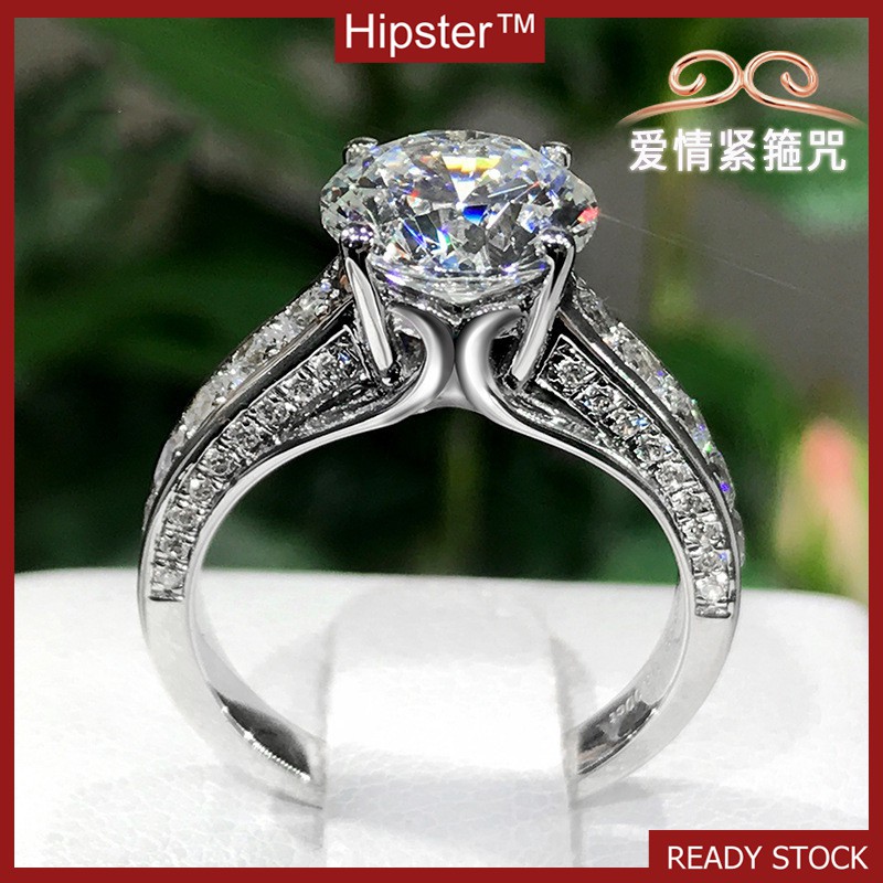 Nhẫn Mạ Bạc Đính Đá Thời Trang Cho Nữ