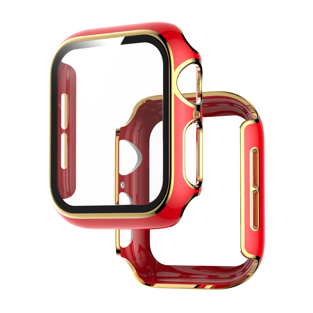 Ốp bảo vệ kính cường lực Jansin thích hợp cho đồng hồ Apple Watch 44mm 40mm 38mm 42mm Iwatch Series 6 Se 5 4 3 2 1
