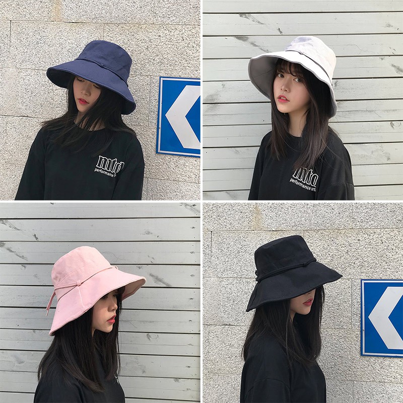 Nón Tai Bèo Vải Lanh Cotton Màu Sắc Đơn Giản Phong Cách Nhật Bản