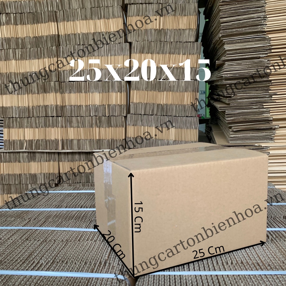 Hộp Giấy 25x20x15 - Hộp Sóng C Dày, Cứng