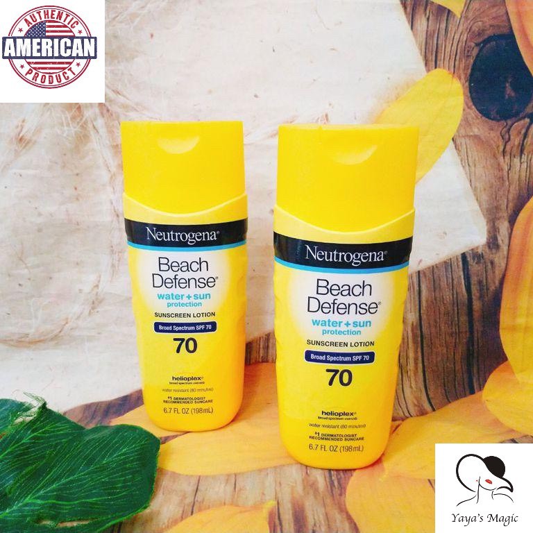 (Bill Us) Kem Chống Nắng Neutrogena Beach Defense Sunscreen Lotion SPF70