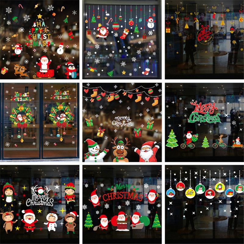 Miếng Dán Cửa Sổ Trang Trí Giáng Sinh Năm Mới