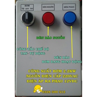 Tủ điện bơm nước tự động chống giật phao 12v