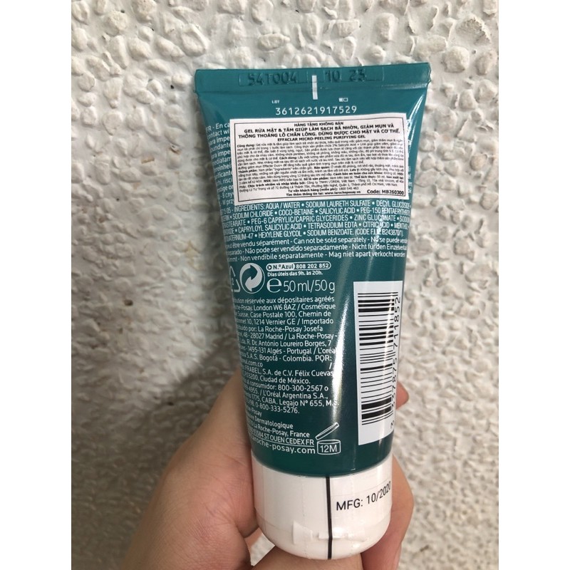 GEL RỬA MẶT & TẮM 50ml Làm Sạch,Giảm Mụn,Thâm Sẹo.Ngăn Ngừa Mụn Tái Phát Laroche Effaclar Micro-Peeling Gel ( la roche) | BigBuy360 - bigbuy360.vn