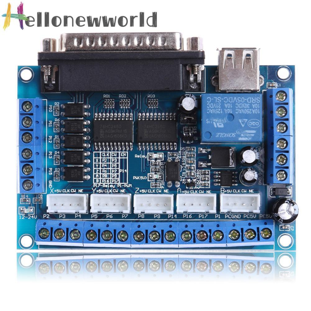 Hellonewworld Mach3 CNC Stepping Motor Driver Interface Adapter Breakout Board +USB Cable