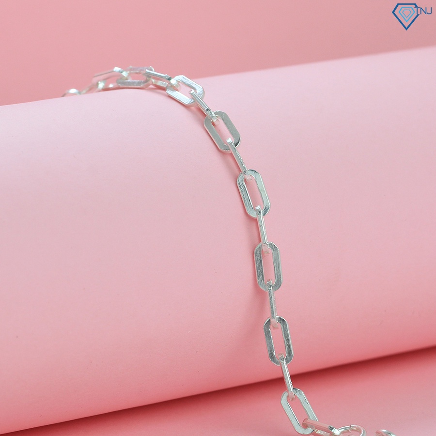 Vòng tay nữ bạc thật mắt xích cá tính khắc tên LTN0275 Trang Sức TNJ