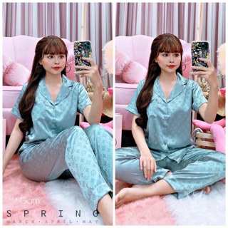 Bộ Pijama lụa gấm cao cấp