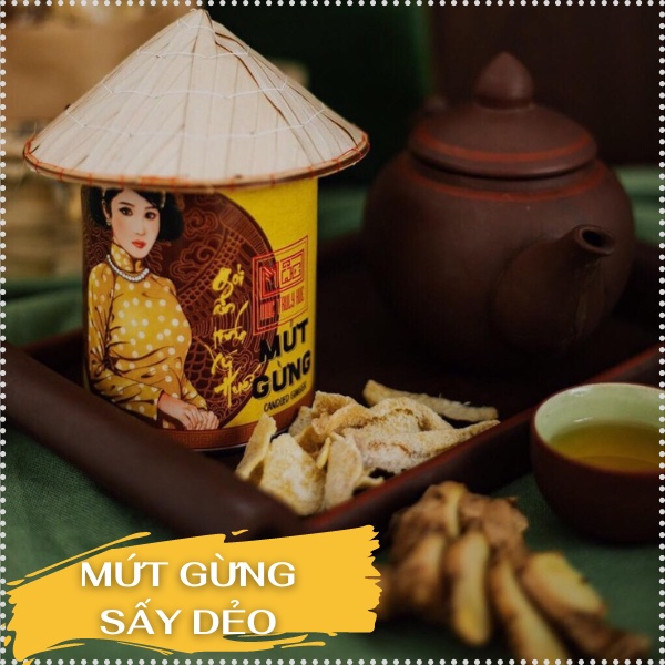 [VSATTP] Mứt Gừng Sấy Dẻo Cay Cay Hộp Nón 200g - Mộc Truly Hue's