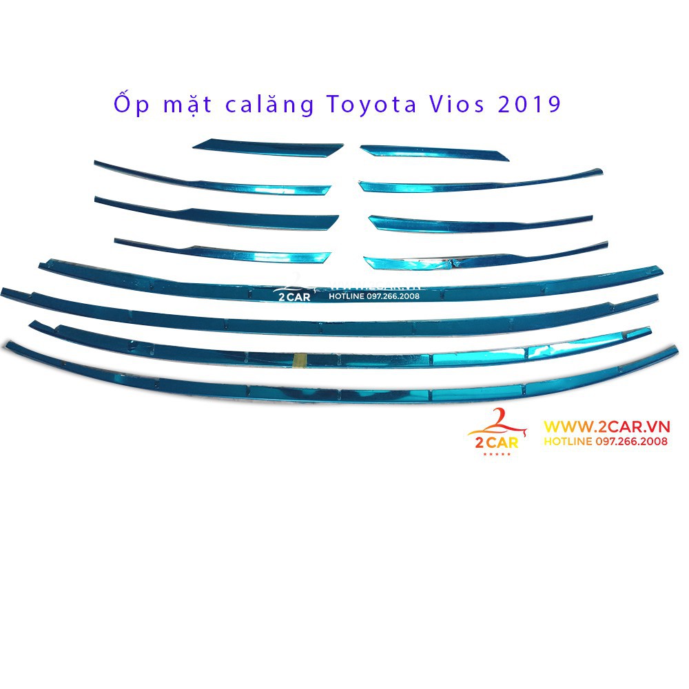 Ốp mặt calăng, ca lăng TOYOTA VIOS 2019- 2020 inox cao cấp