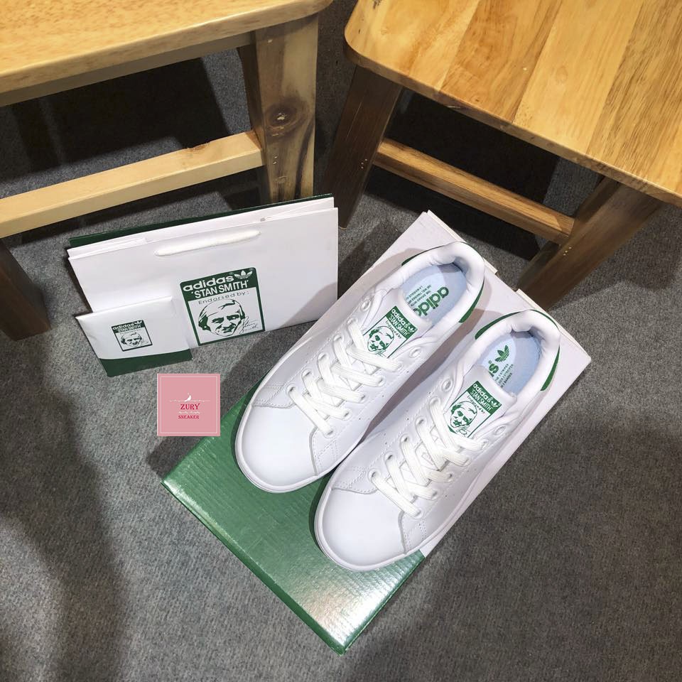 Giày Stan Smith Gót Xanh Lá Bản Cao Cấp