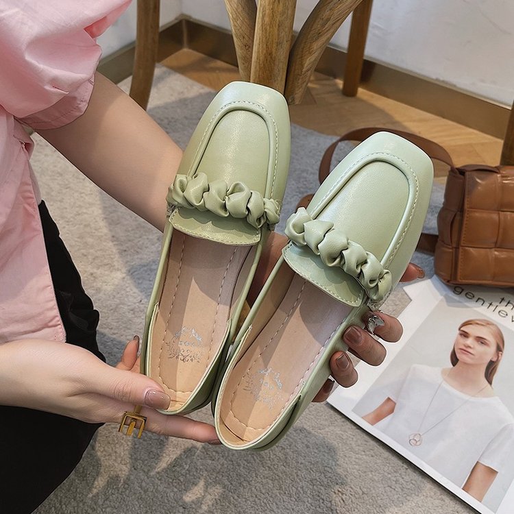 Giày Lười Mũi Vuông Phong Cách Ulzzang Cho Nữ | BigBuy360 - bigbuy360.vn