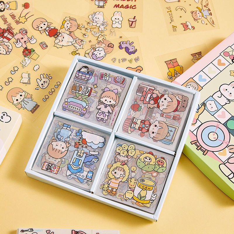 Sticker Xốp PET Dán Trang Trí DIY Họa Tiết Hoạt Hình Dễ Thương，Miếng Dán Họa Tiết Hoạt Hình Kiểu Dáng Dễ Thương Dùng Trang Trí