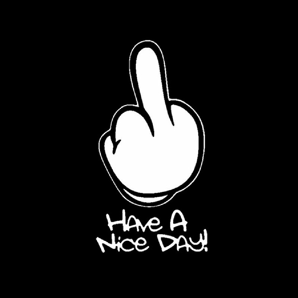 Miếng Dán Trang Trí Cửa Sổ Xe Máy In Chữ Have A Nice Day Nhiều Màu Sắc