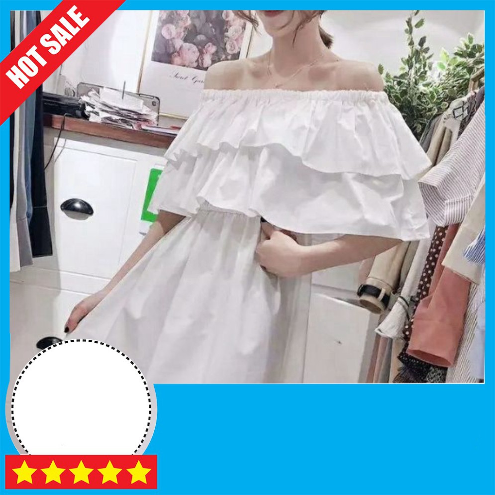 VÁY TRỄ VAI LOẠI 1 - ĐẦM BỆT VAI MẶC 2 KIỂU - (Sp sẵn) [ new ]