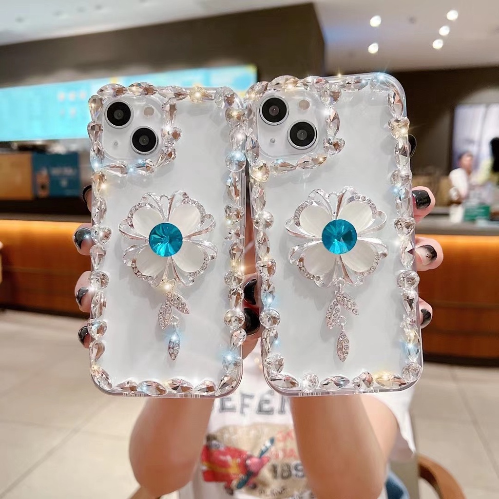 Ốp Điện Thoại tpu Mềm Trong Suốt In Họa Tiết Hoa Lấp Lánh Cho iPhone 12 pro max 11 pro max xs max xr x 7 8 plus 7+