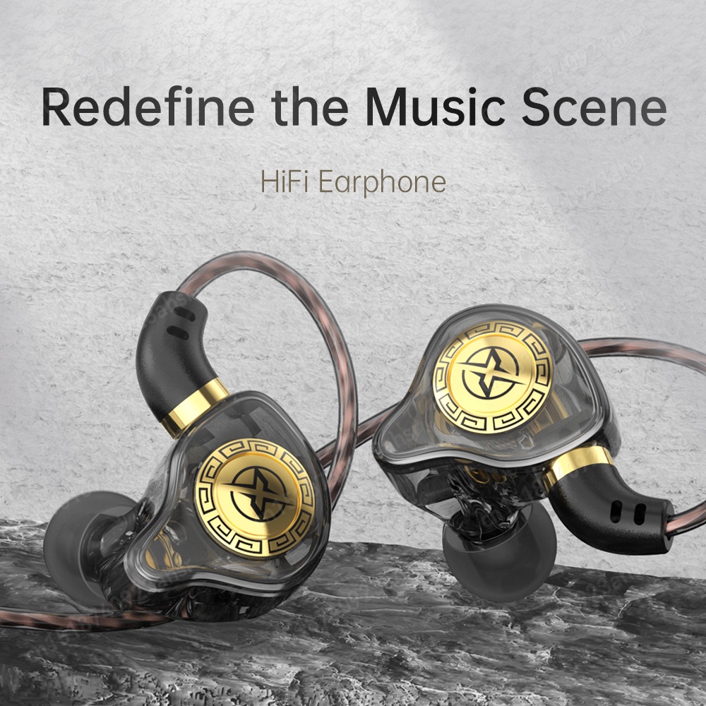 Tai nghe nhét tai SPRISE X7 có dây kim loại chống ồn 6D âm thanh HiFi giắc cắm 3.5mm