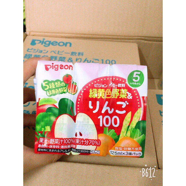 NƯỚC ÉP TRÁI CÂY PIGEON CHO BÉ TỪ 3M+ 1 lốc 3 hộp