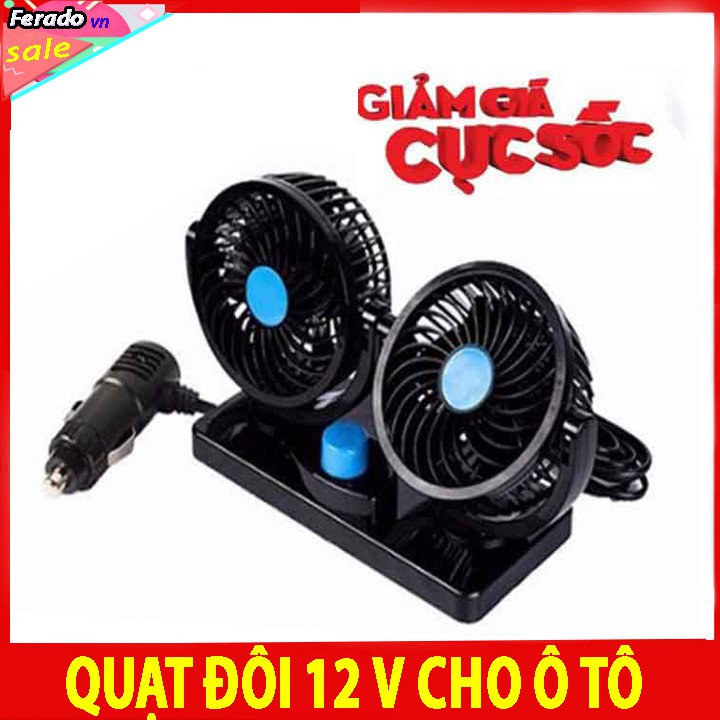 Quạt đôi ô tô 12V thông gió cho xe hơi