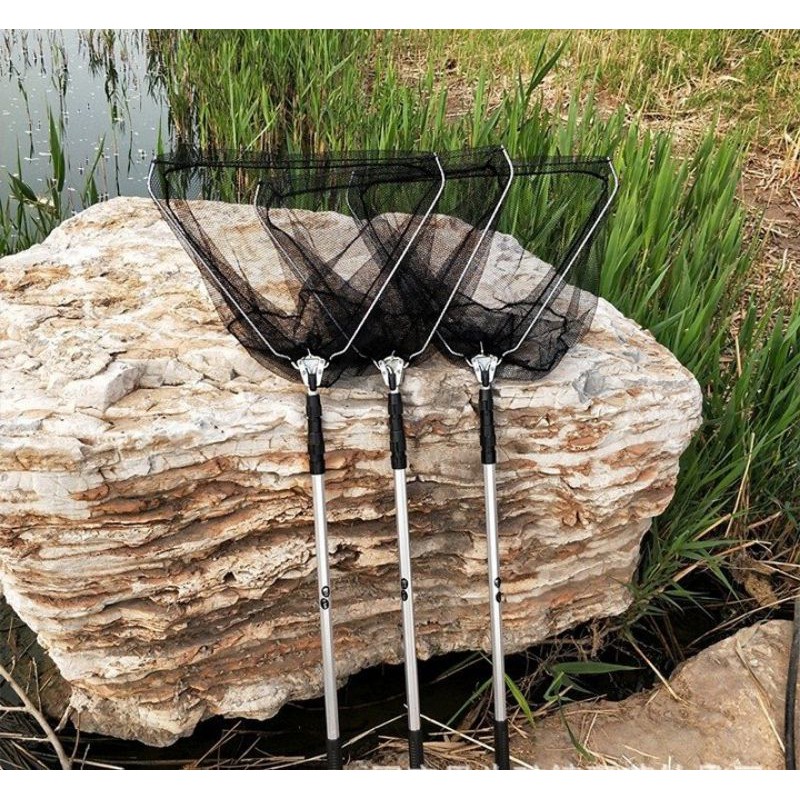 Vợt tam giác cán nhôm - Vợt xúc cá