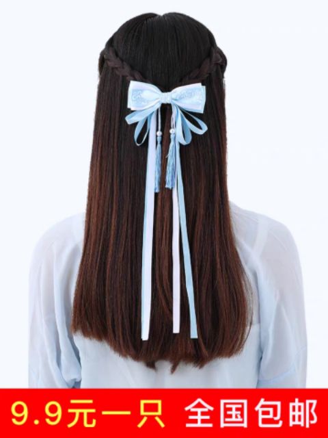 Kẹp Tóc Nơ Ruy Băng Cổ Trang Hàn Quốc tiểu thư