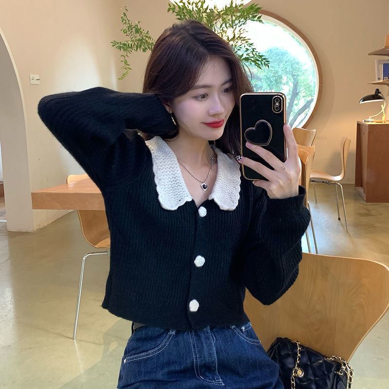 COZOK Áo Khoác cardigan Dệt Kim Tay Dài Phong Cách retro Hợp Thời Trang Dễ Phối Đồ