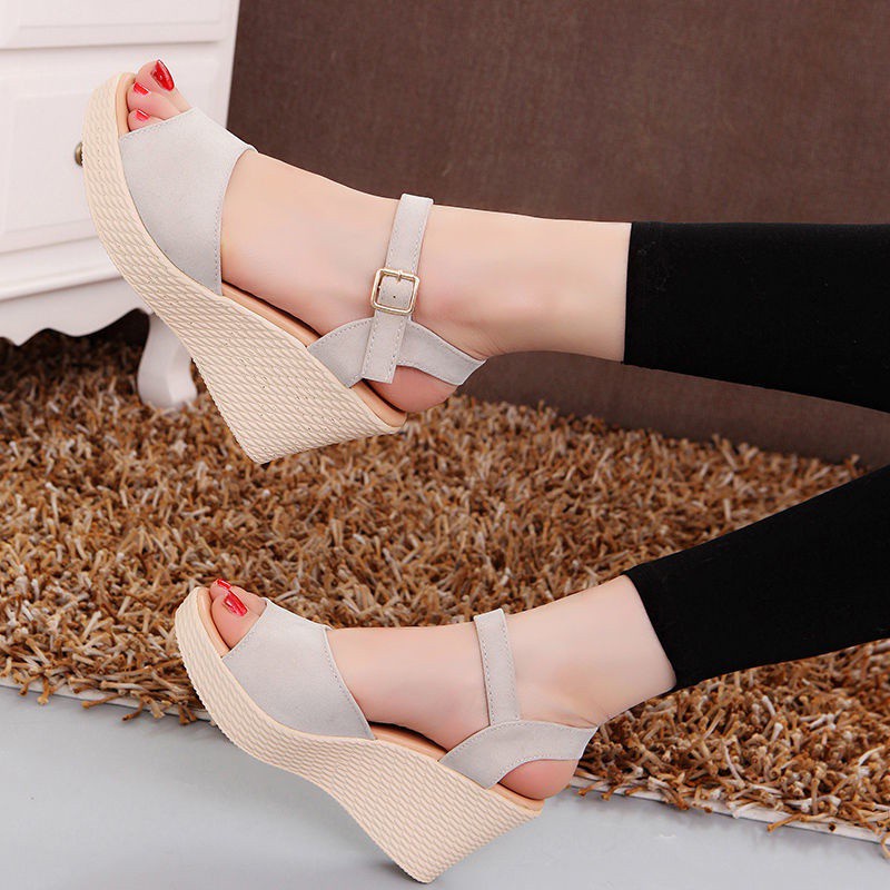 2021Summer New Non-Slip Fashion Sandals Waterproof Platform Peep-Toe Sandals