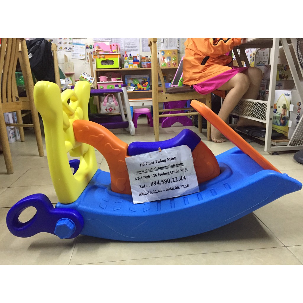 Bập bênh nhựa tích hợp 3 trong 1