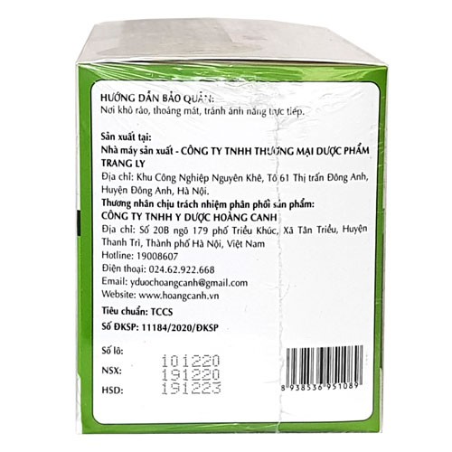 Trà Cà gai leo Hoàng Canh - Hỗ trợ thanh nhiệt, mát gan, giải độc và tăng cường chức năng gan (25 túi lọc)