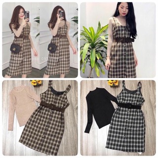 Set áo len váy dạ Giang zozo