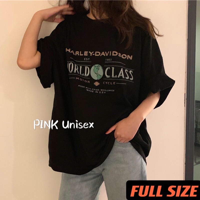 [Mã SKAMFSW175 giảm 10K đơn 50K] Áo thun phông Full size PINK tay lỡ form rộng WORLD  CLASSS Unisex