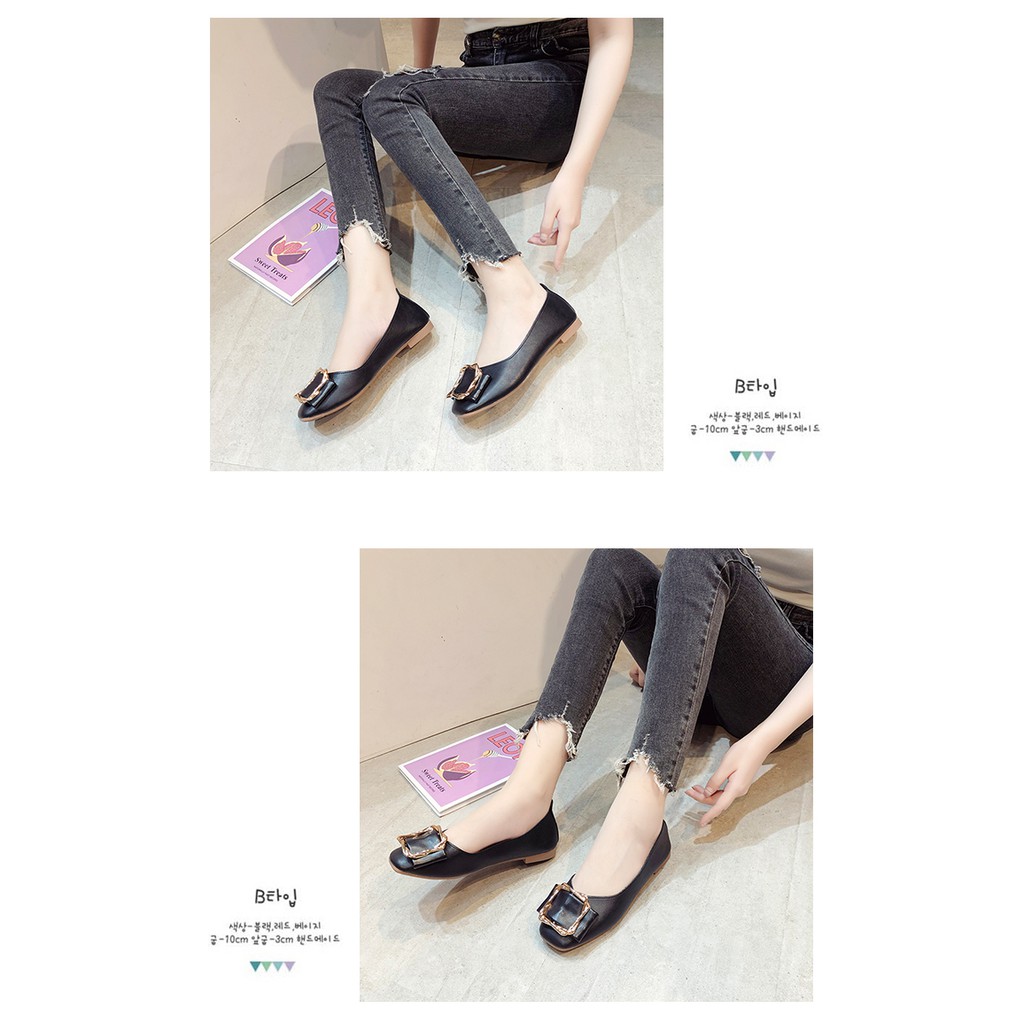 Giày Búp Bê Mũi Vuông Size Lớn 41-43 Thời Trang Cho Nữ | BigBuy360 - bigbuy360.vn