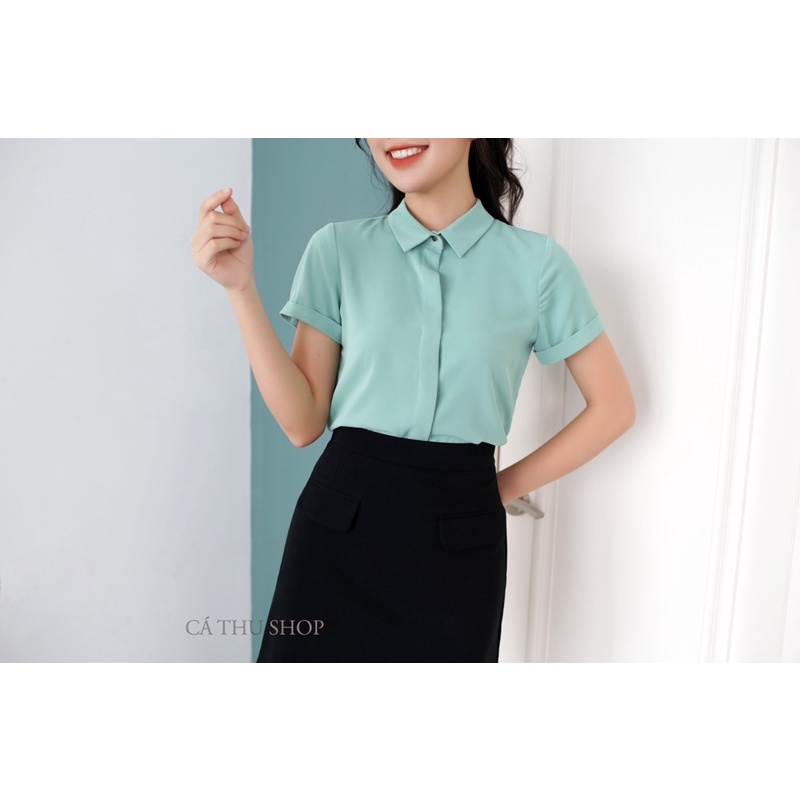 Sơ mi lụa cổ đức | BigBuy360 - bigbuy360.vn