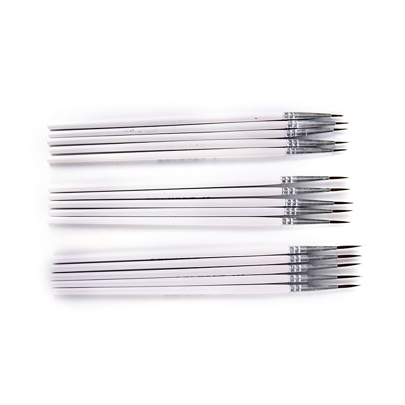 Set 10 Bút Vẽ Tranh Đầu Móc Mảnh Màu Trắng