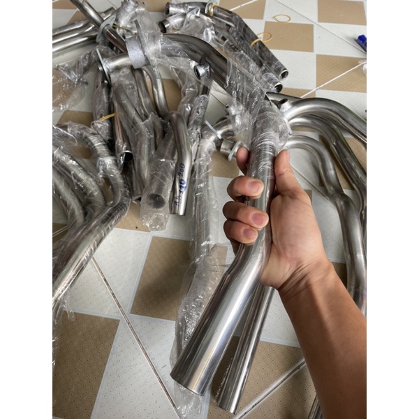 Cổ Pô inox 304 mạ crom 3 lớp siêu bóng cho các dòng xe phổ thông giá