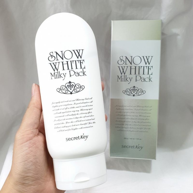 Kem Ủ Trắng Secret Key Snow White Milky Pack (200ml) + Son kem Romand Zero Velvet Tint