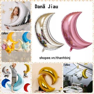 Hình mặt trăng Bóng Kiếng trang trí sinh nhật