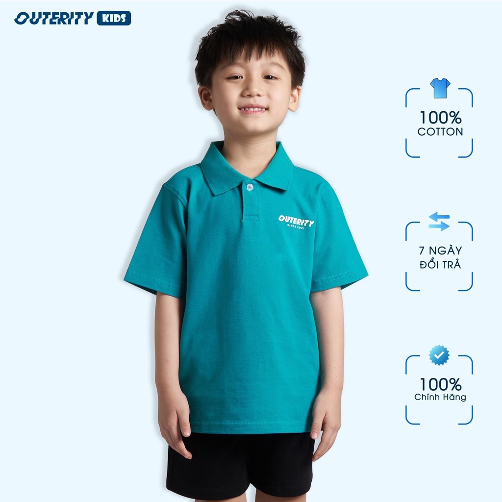 Áo Polo trẻ em OuterityKids Signature / Bạc Hà - ORK703