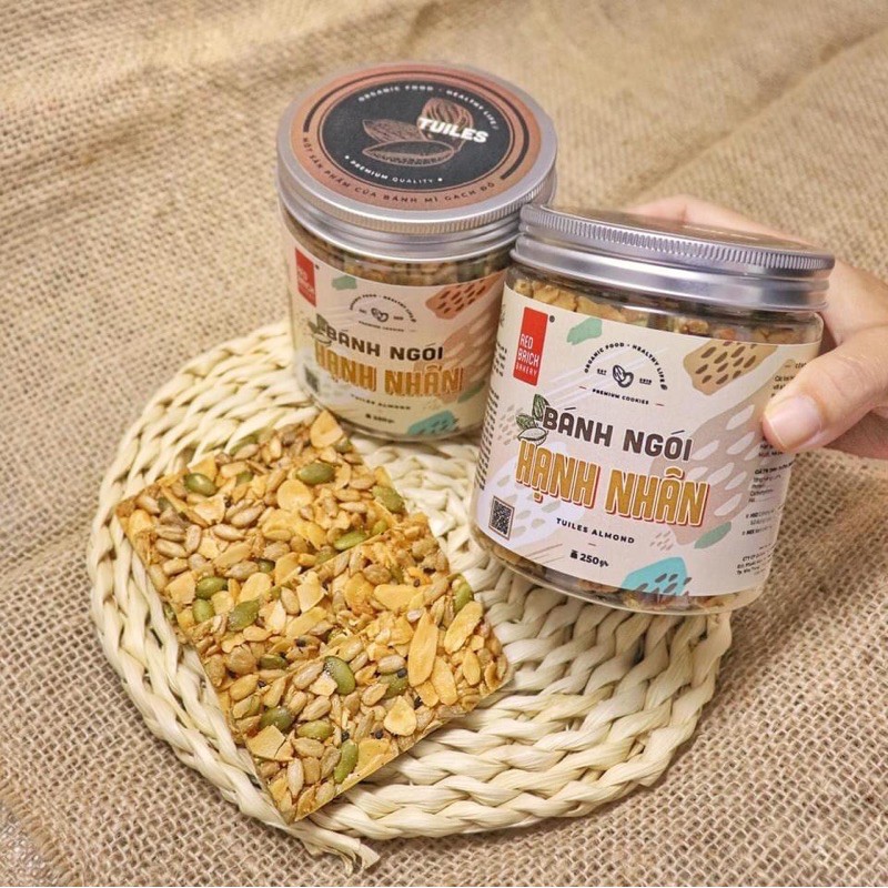 [ Freeship Đơn Hàng Từ 50K ] Bánh Ngói Hạnh Nhân Ăn Kiêng Thương Hiệu Gạch Đỏ | BigBuy360 - bigbuy360.vn