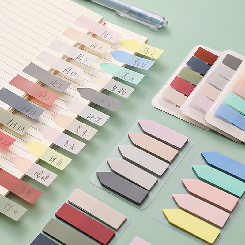Morandi Giấy ghi chú dán ghi chú phân loại màu sắc phân loại thời gian N times