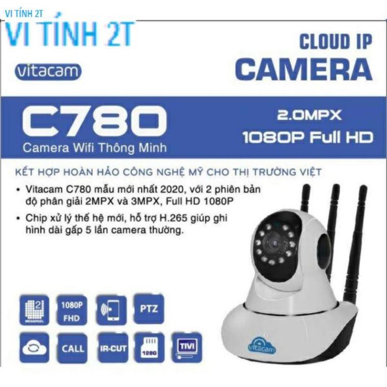 CAMERA IP WIFI VITACAM C780 - 2MPX FULL HD CHÍNH HÃNG ( TRONG NHÀ )