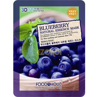 Mặt Nạ 3D Blueberry Natural Essence Mask Foodaholic