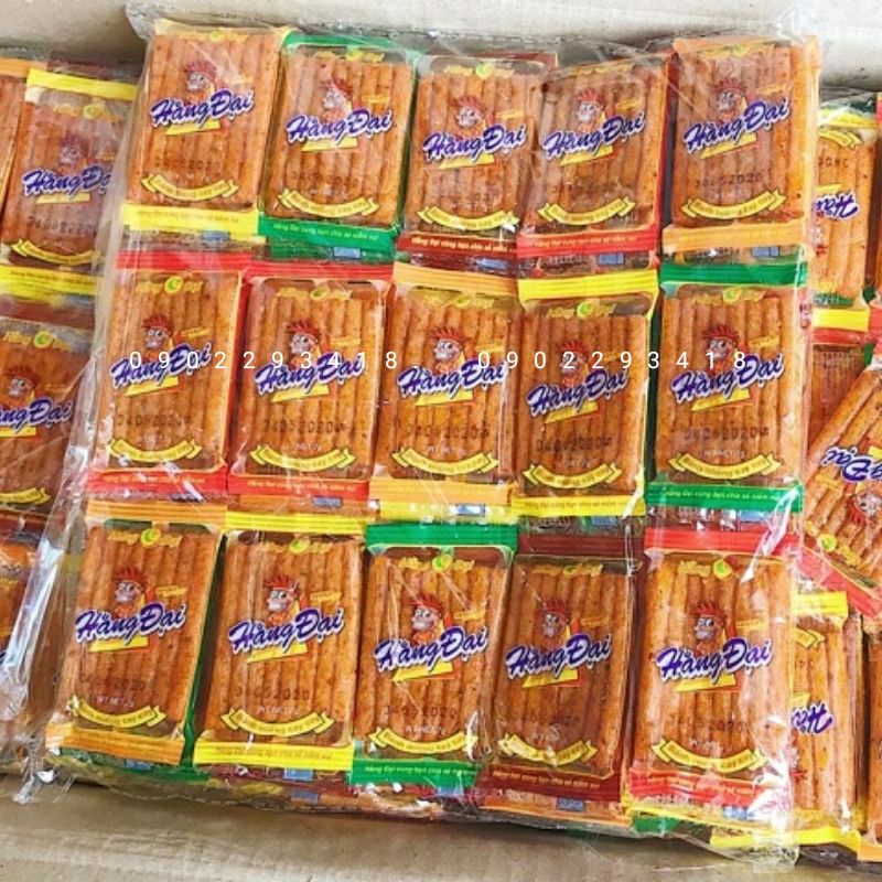 Bịch 60 gói Snack Sườn Dê Mini Nướng Hằng Đại,sườn Dê Miếng Cay cay chuẩn vị Ăn Vặt Hà Nội 96 | BigBuy360 - bigbuy360.vn