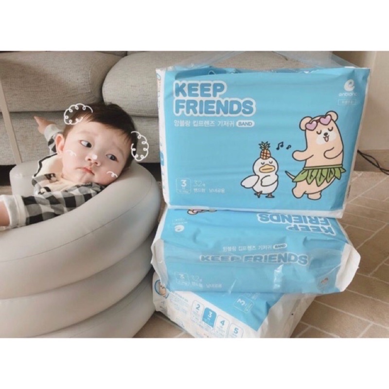 Tã Bỉm Dán/Quần Enblanc KEEP FRIEND Nội Địa Hàn Quốc Siêu Thấm Hút, Size S40/M32/L28/XL24... Dành Cho Bé