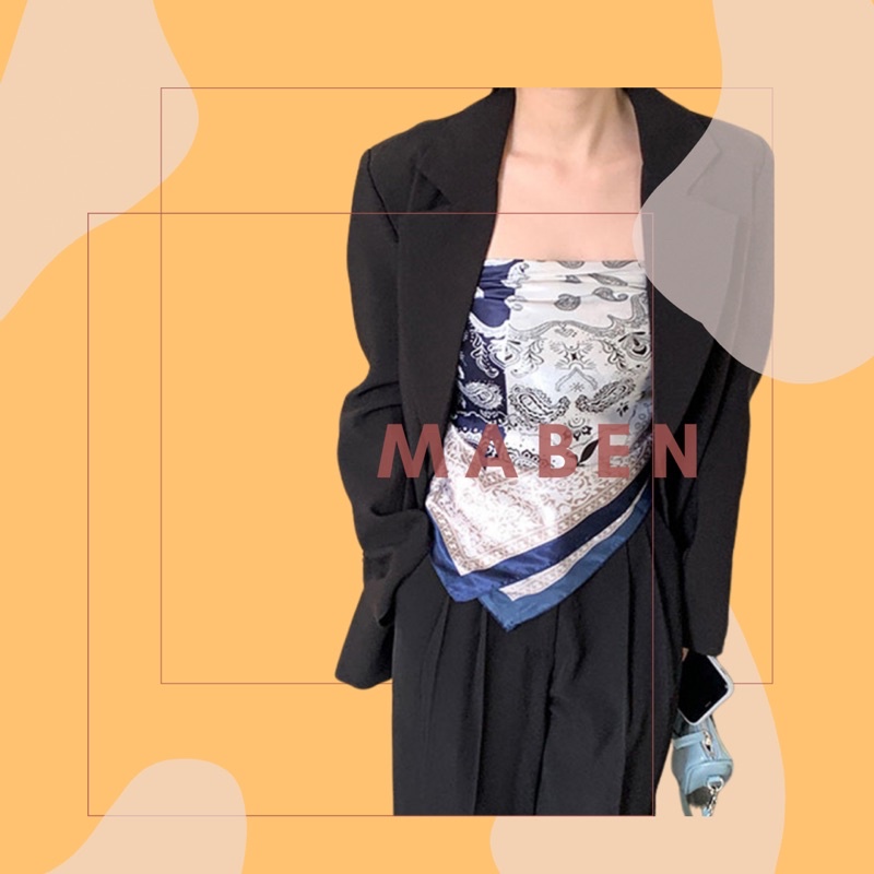 Khăn bandana size 90x90cm bandana đa năng - Maben
