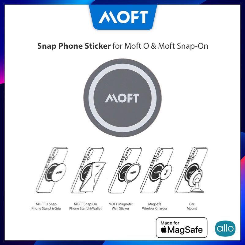 MOFT Snap Phone Sticker Miếng Dán Từ Tính MagSafe, Dùng Cho Moft O Và Moft Snap On &amp; Tất Cả SmartPhone, Siêu Mỏng 0.8mm