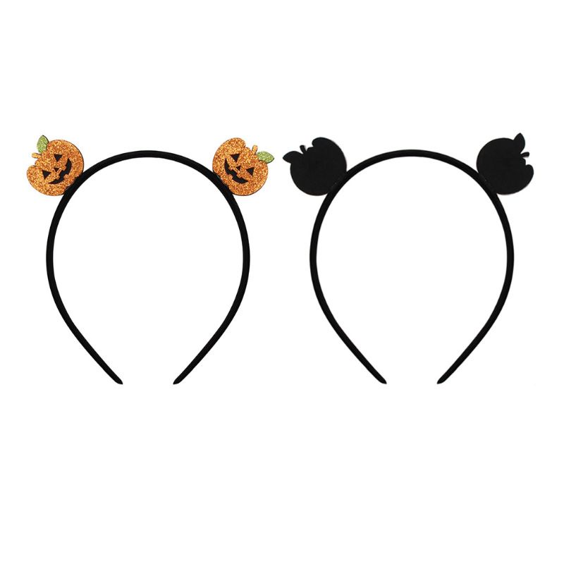 Băng Đô Tai Dơi / Bí Ngô / Mũ Phù Thủy Họa Tiết Hoạt Hình Lấp Lánh Hóa Trang Halloween Cho Người Lớn Và Trẻ Em